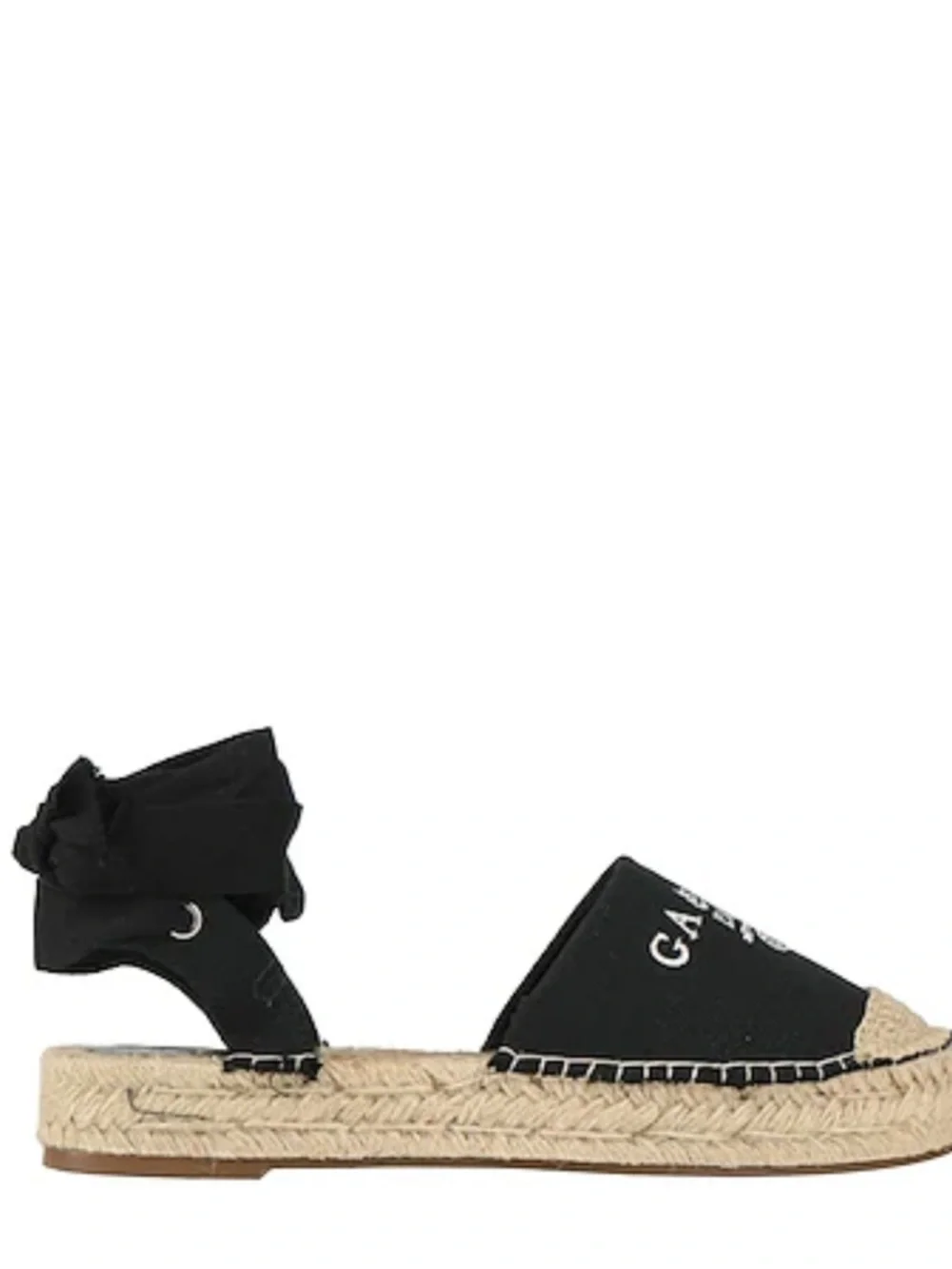 GAËLLE PARIS ESPADRILLES Black Espadrille Lace-Up Women's Shoe